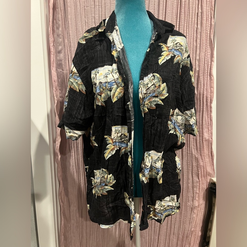 Tropical Print Black Jacket